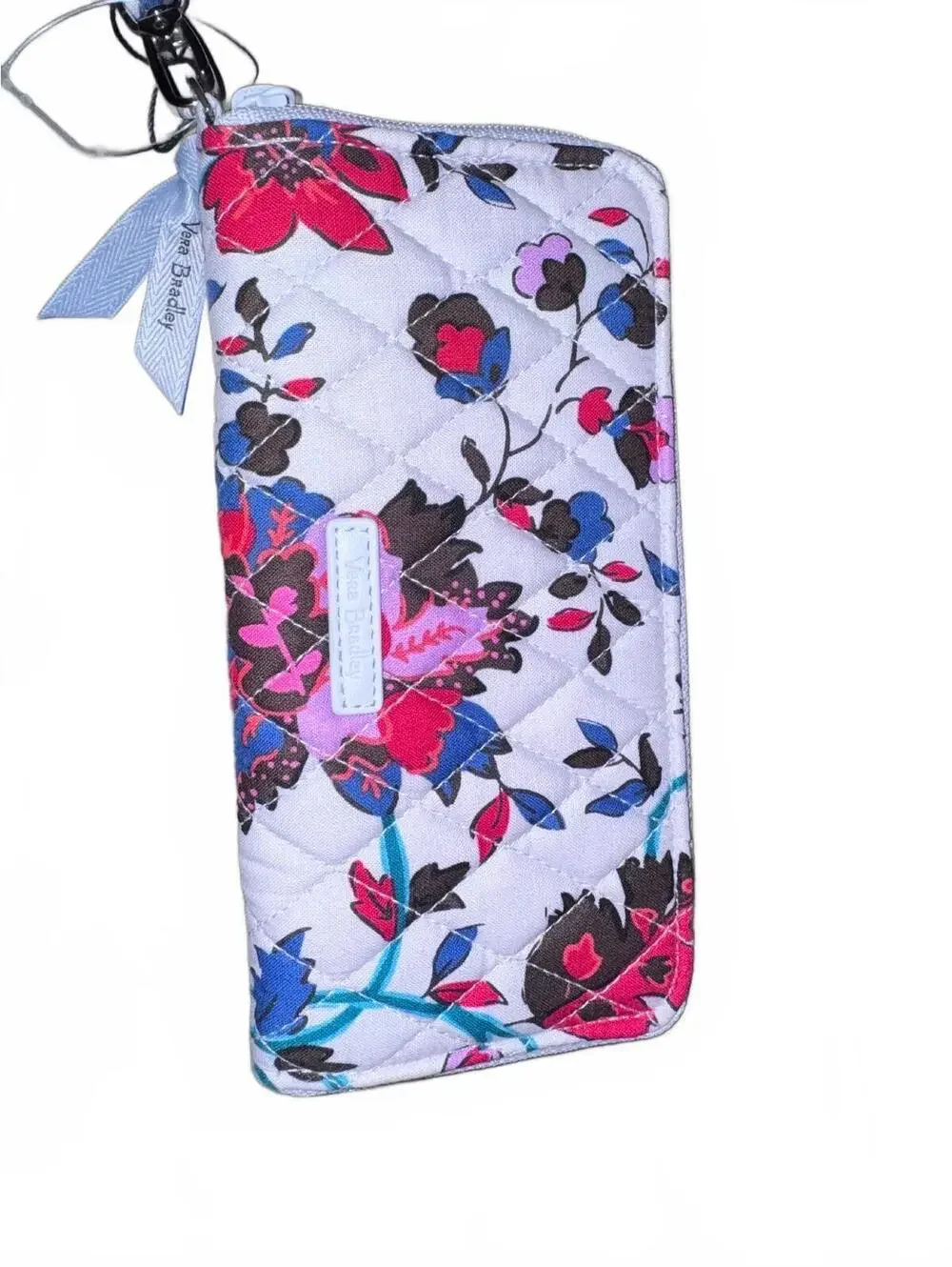Vera Bradley RFID Accordion Wristlet in Vineyard Floral Pattern